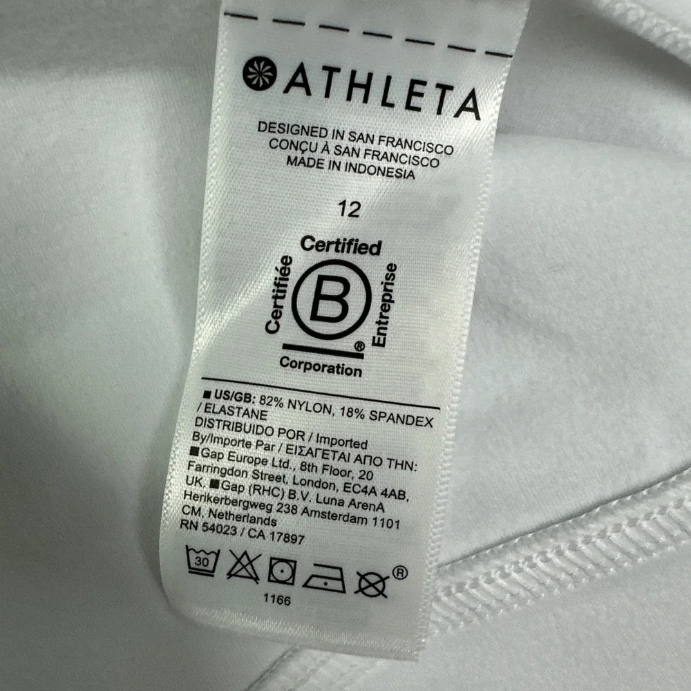 Athleta Glacier White Snow Skinny Pants‎ Size 12 Luxe Fabric Ski Pants
